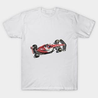 Racing Car in watercolours pattern illustration, Formula 1 watercolours T-Shirt